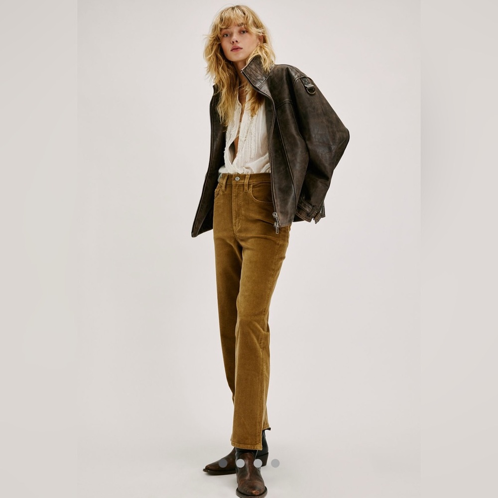 RIBCAGE STRAIGHT ANKLE CORDUROY WOMEN'S PANTS